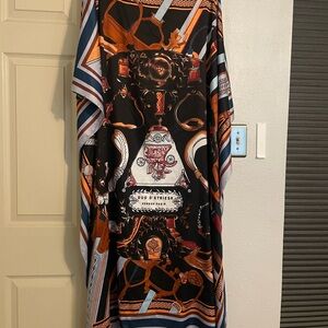 Elegant Multicolor Patterned Kaftan